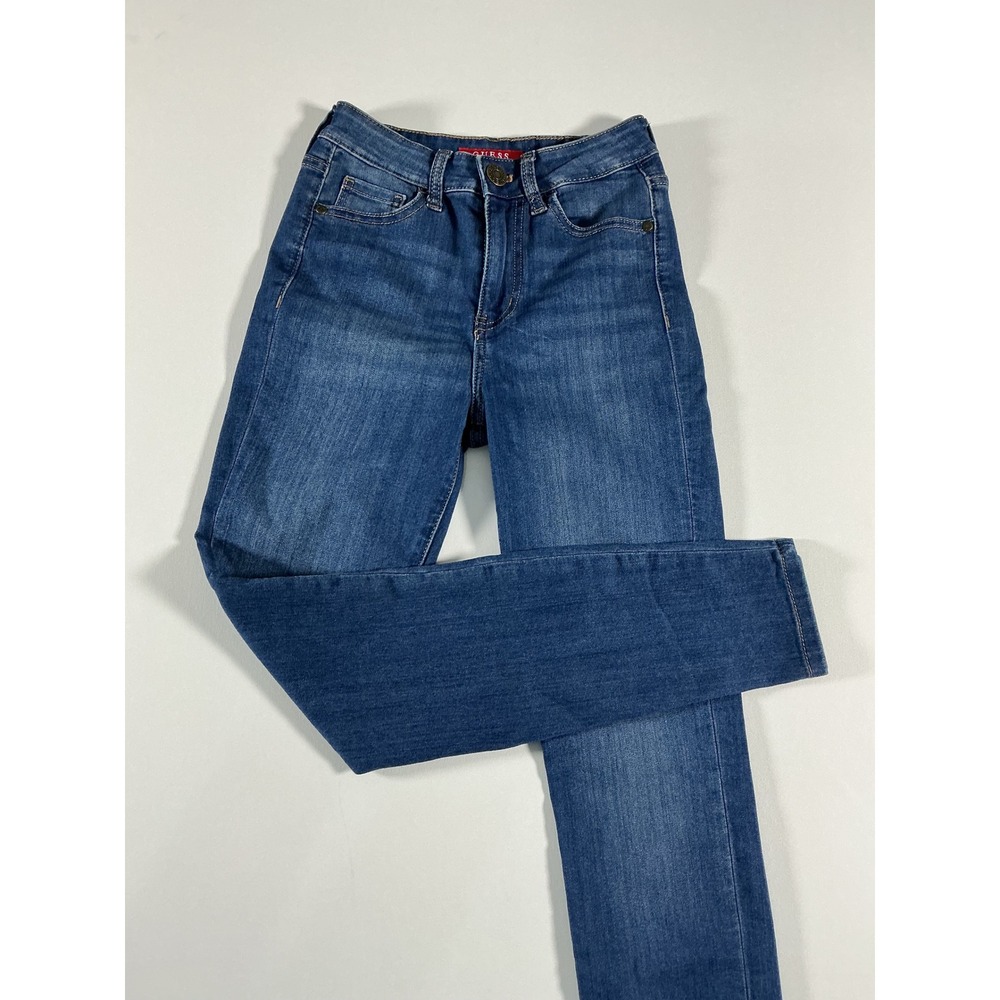 GUESS High Rise Skinny Jeans Blue Denim Ankle Size 25